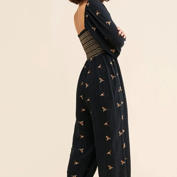 Free People Dahlia Embroidered Jumpsuit - Picture 3 of 8